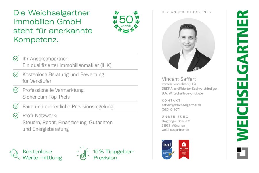 Bezugsfreies Split-Level Reihenhaus mit großem Garten und Einzelgarage - Ihr Münchner Immoblienbüro
