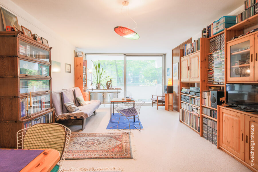 Bezugsfreie Eigentumswohnung nahe des Stiglmaierplatzes - Das Wohnzimmer