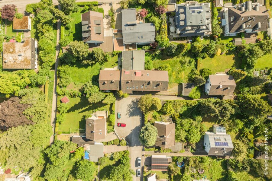 Exklusives Wohnbaugrundstück mit Süd-Ausrichtung für hochwertige Neubebauung - Aus der Vogelperspektive