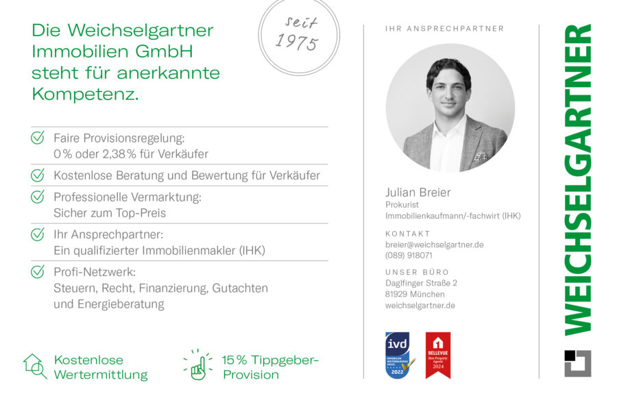 Rückwärtig gelegenes Baugrundstück in begehrter Wohnlage - Ihr Münchner Immobilienbüro