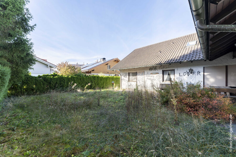 Herrliches Baugrundstück in ruhiger und zurückversetzter Wohnlage - Blick in Richtung Westen