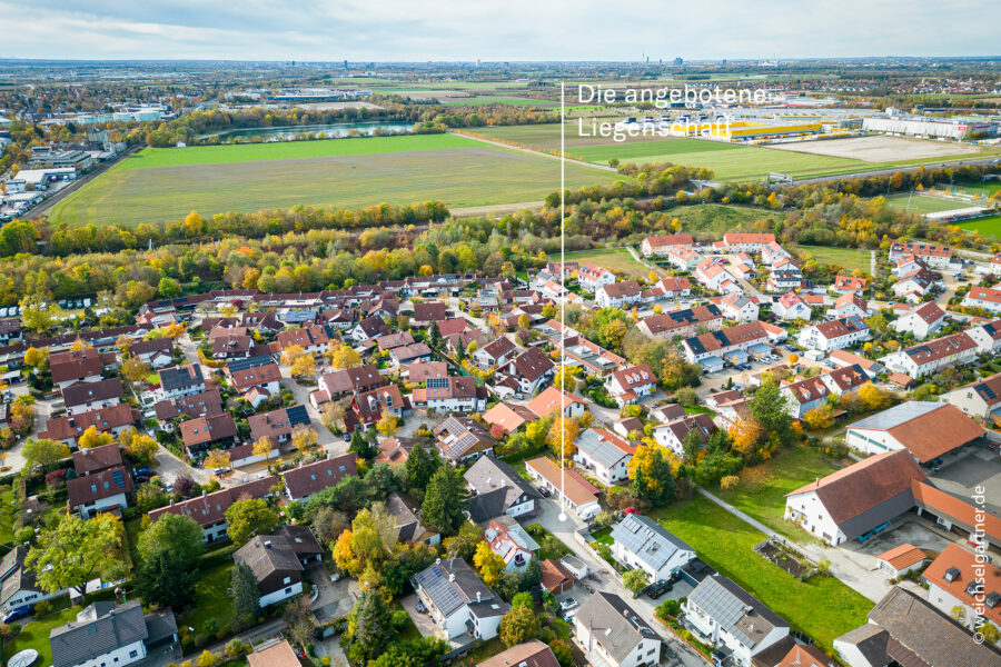 Herrliches Baugrundstück in ruhiger und zurückversetzter Wohnlage - Luftbildaufnahme