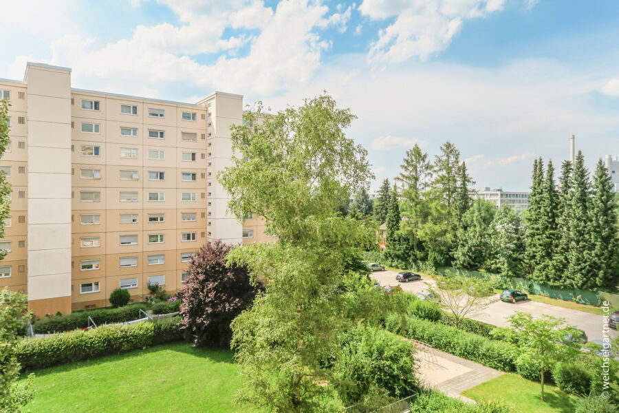 Vermietetes Appartement mit West-Ausrichtung - Blick aus dem Appartement.