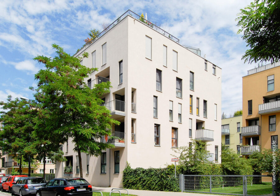 Eigentumswohnung mit West-Balkon am Bavariapark - Gebäudeansicht