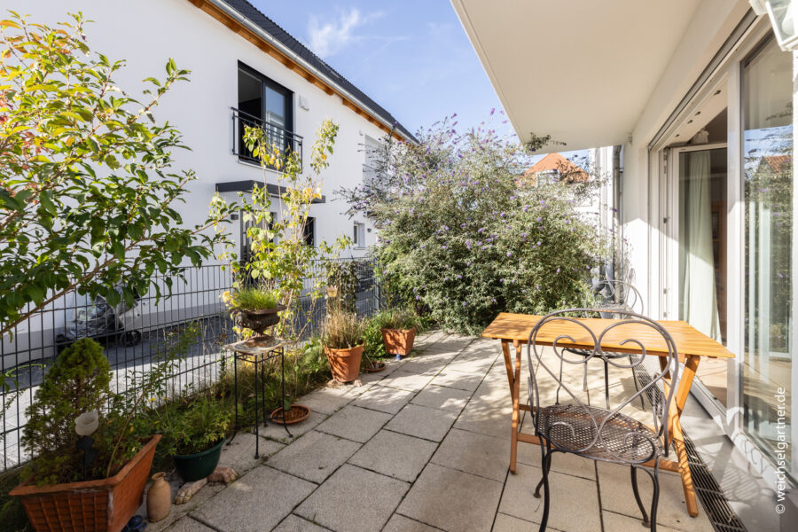 Schöne und helle Gartenwohnung mit idealer Süd-Ost-Ausrichtung - Sonnige Süd-Terrasse