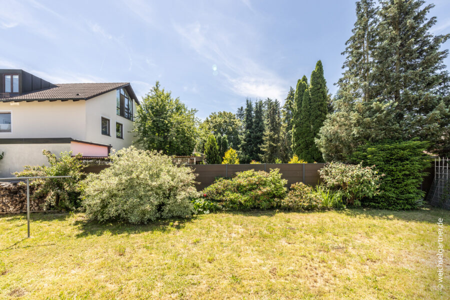 Attraktives Wohnbaugrundstück mit herrlichem West-Garten - Blick nach Süden